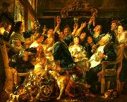 Jacob Jordaens bonfesten oil on canvas